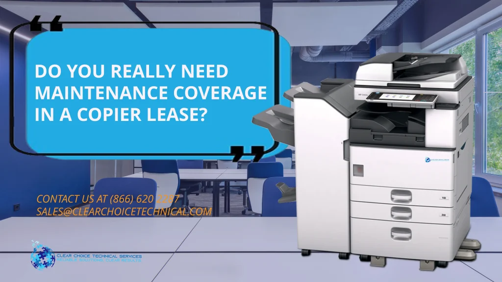Ricoh multifunction office copier in an Austin TX workplace representing maintenance coverage in a copier lease